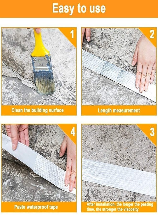 SEASPIRIT 2 Inch Aluminium Foil Self adhesive UV Protection Waterproof Tape Suitable for Roof Leak, Surface Crack, Window Sill Gap, Pipe Rupture, Boat Sealing,Home Renovation - Image 5